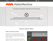 Tablet Screenshot of mattermachine.com